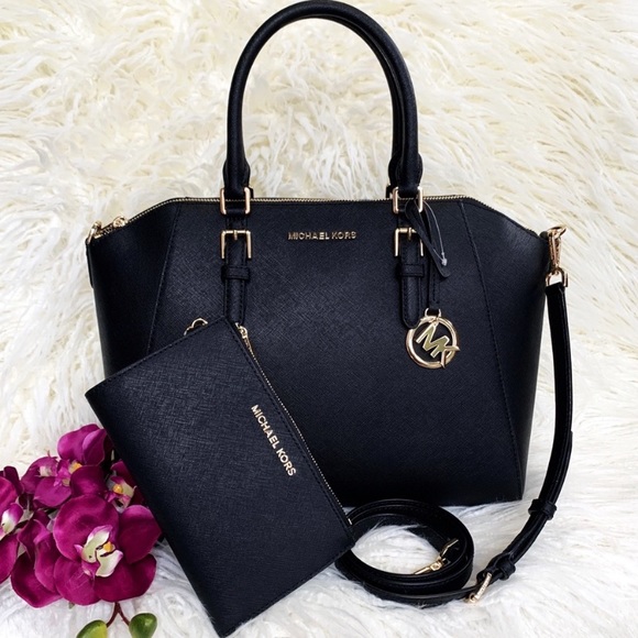 Michael Kors Handbags - NWT Michael Kors Ciara Satchel w/ Dbl Zip Wristlet